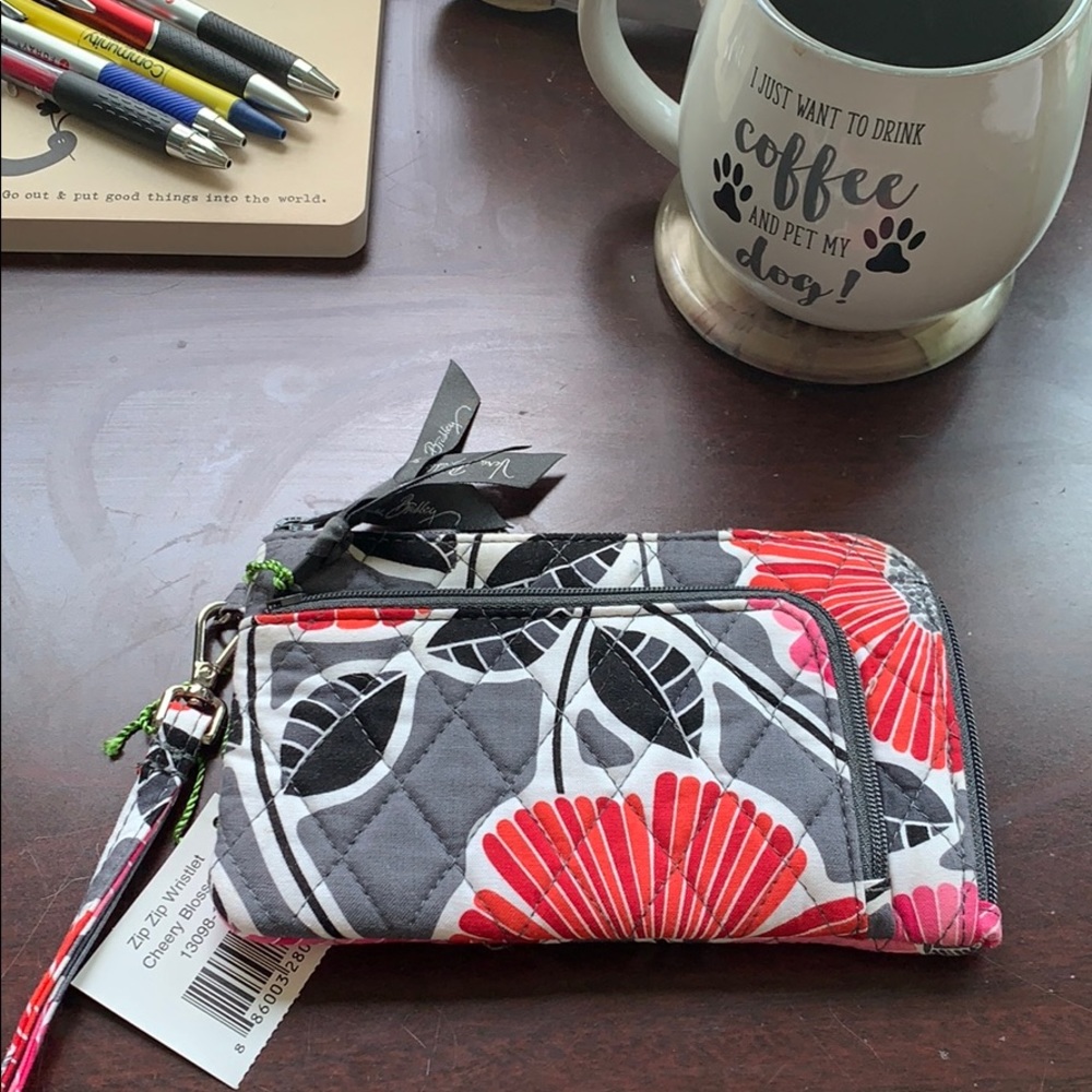 NWT Vera Bradley Cherry Blossoms Wristlet